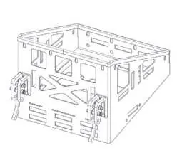 Fuel can holder mounting points