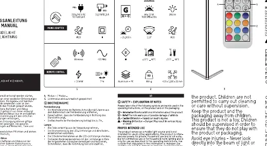 Remote control and power connection diagram
