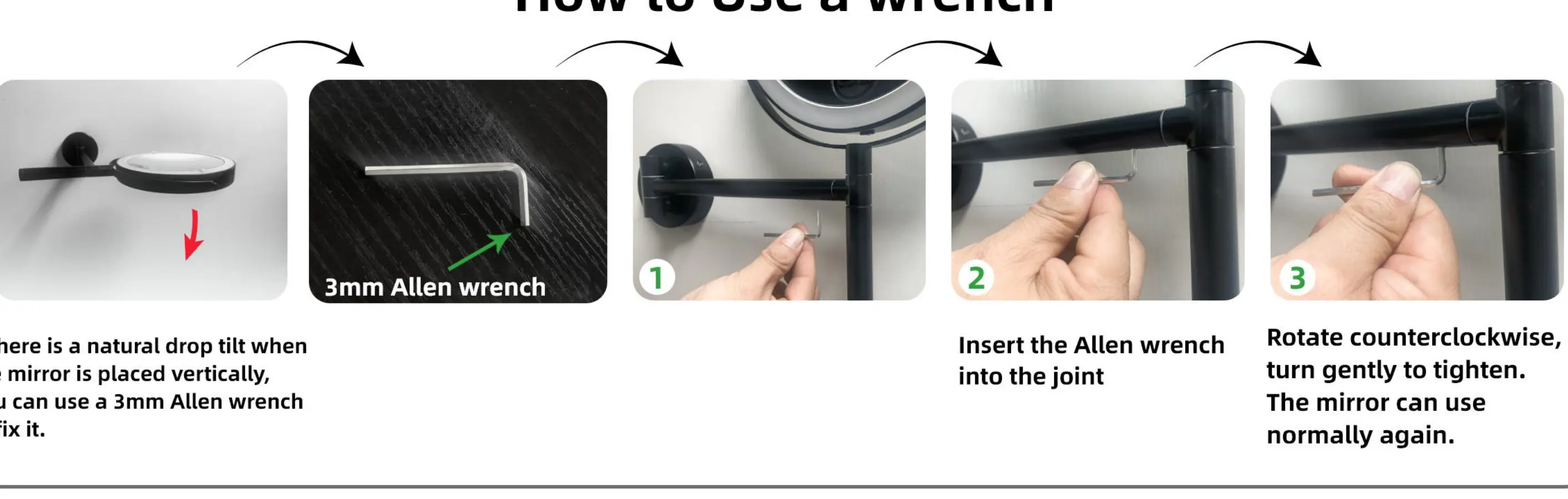 How to use the Allen wrench