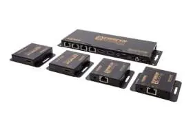 ENFORCER 4K HDMI 1x4 Splitter/Extender system components