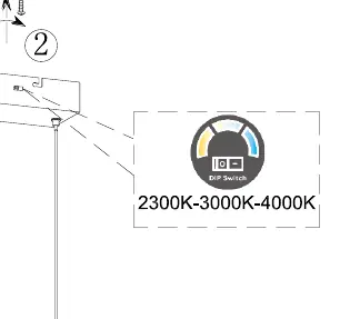 DIP switch for color temperature adjustment