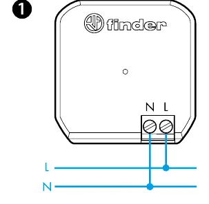 Wiring diagram showing L and N terminal connections.