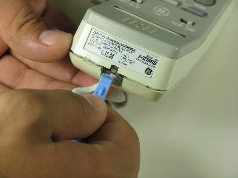 Removing the phone cord