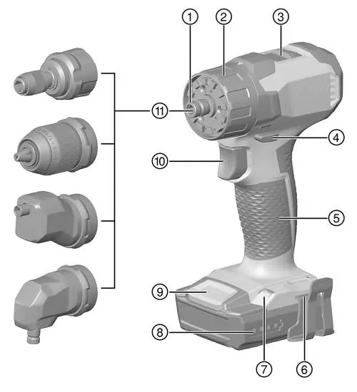 Product overview of the SFE 2-A12 and its adapters.