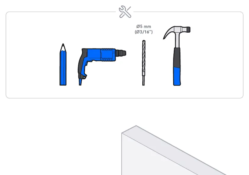 Wall mounting template