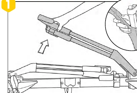 Operating the arm and hook mechanism