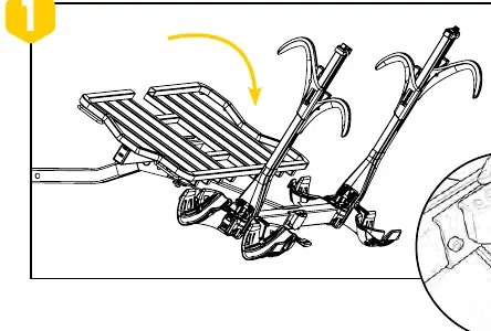 Tilting the rack for hatch access