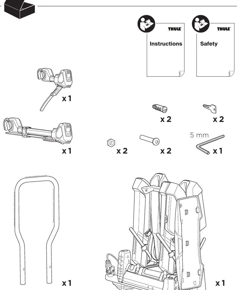 Parts list for assembly