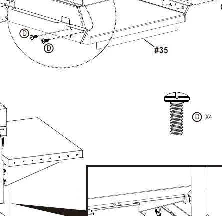 Grease tray installation.