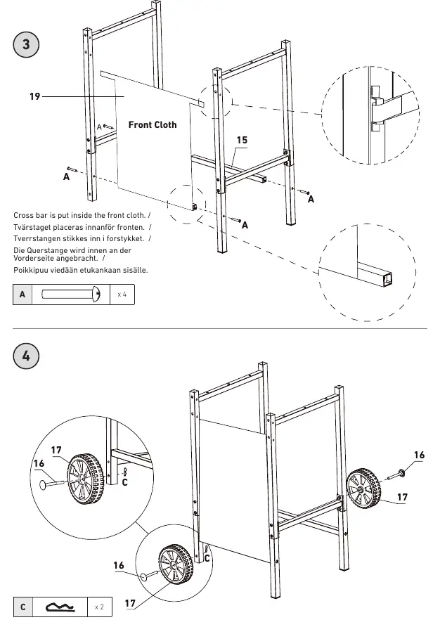 Assembly steps 3 and 4