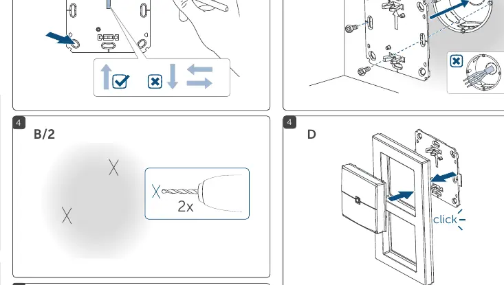 Mounting steps B/1 to B/4.