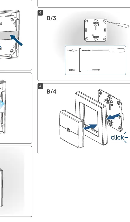 Mounting steps A/1 to A/4.