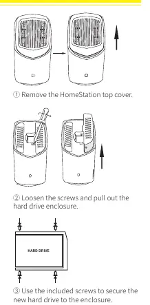 Hard drive installation steps