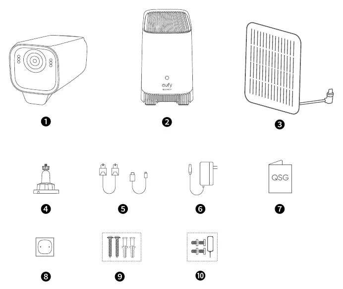 Inventory of items included in the kit.