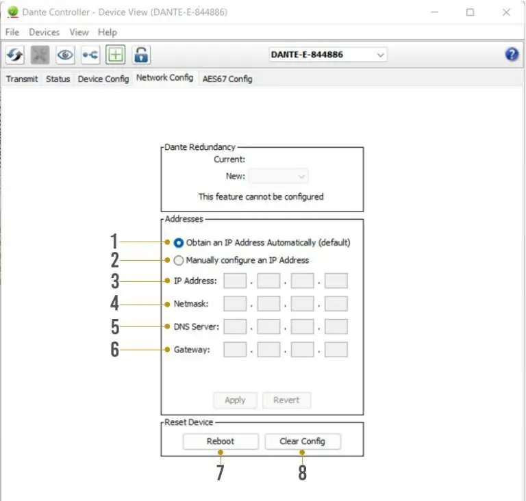 Network Configuration Settings