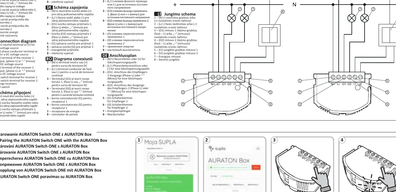 Wiring diagram for AC and DC power sources