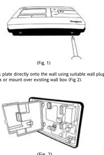 Mounting the back plate (Fig 2)