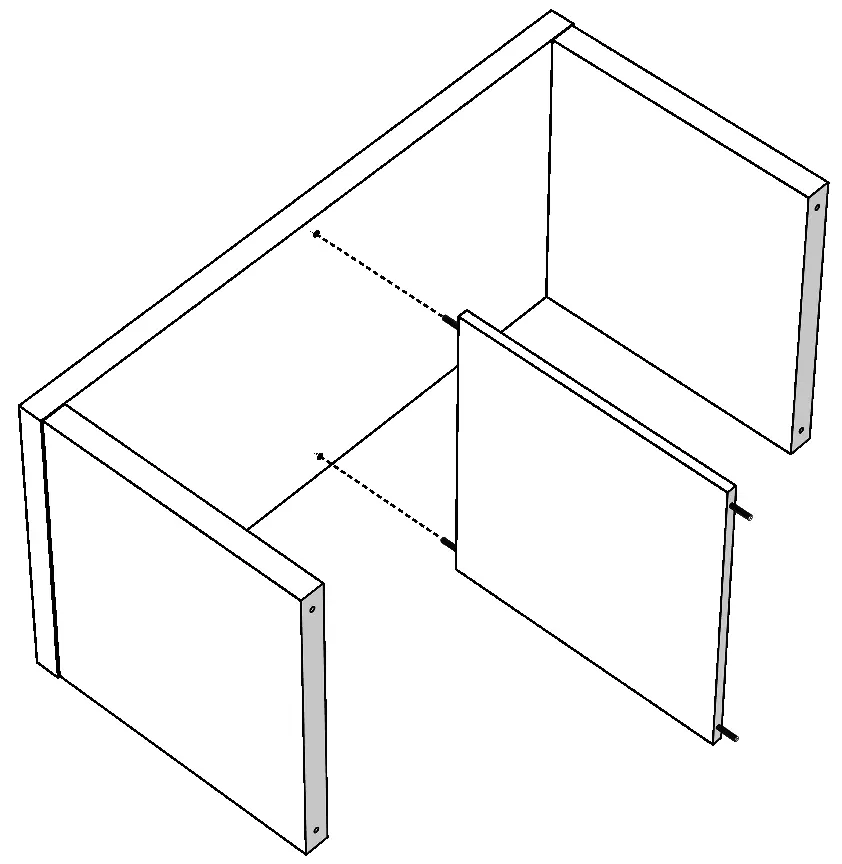 Step 2: Connecting the divider panel.
