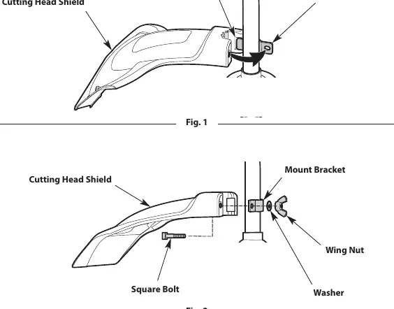 Cutting head shield installation