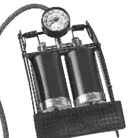 EUFAB 7 Bar 2-Cylinder Foot Pump