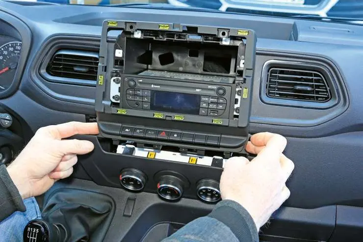 Removing the original radio screws