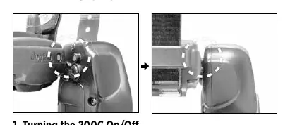 Turning the receiver on/off