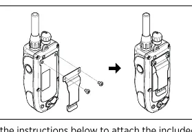 Attaching the belt clip.