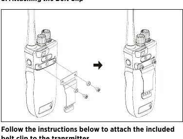 Attaching the belt clip