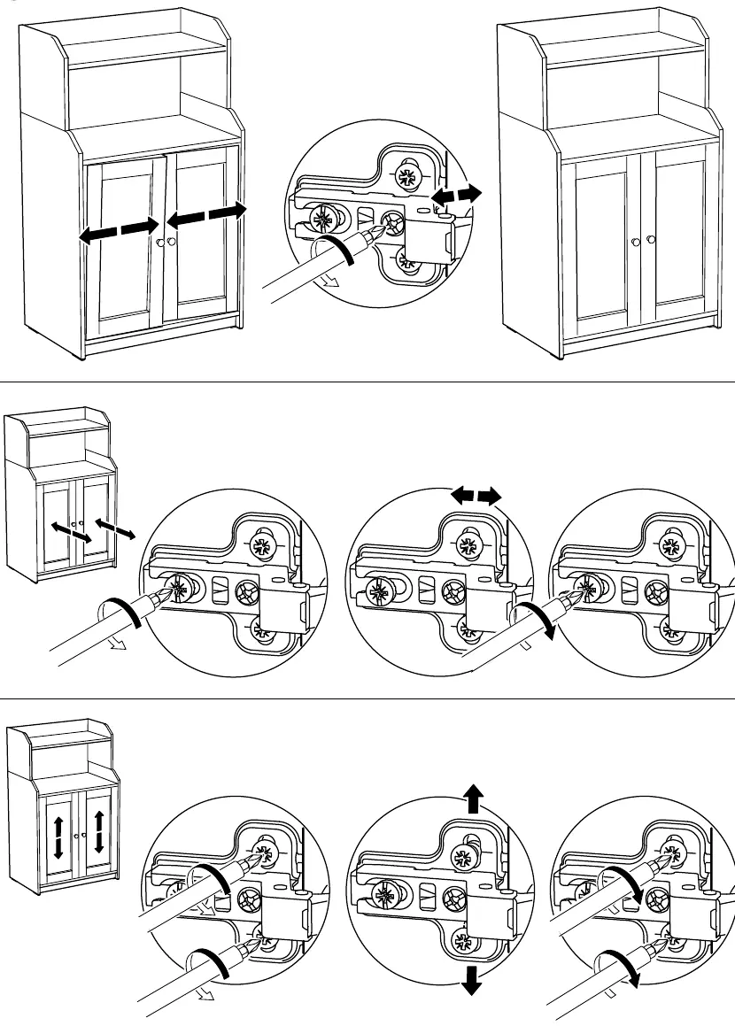 Hinge adjustment procedures.