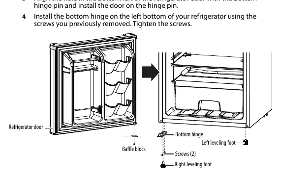 Reinstalling the doors