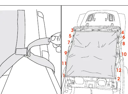 Securing straps to the sport bar
