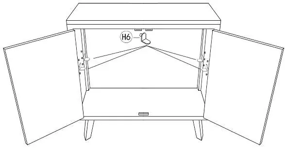 Step 7: Inserting shelf pins.