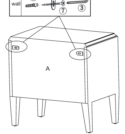 Step 4: Wall mounting the anti-tip bracket