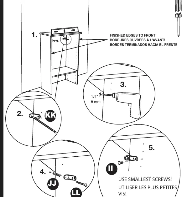 Wall mounting procedure.