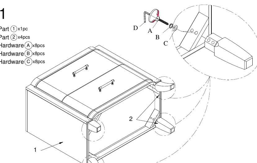 Step 1: Attaching legs