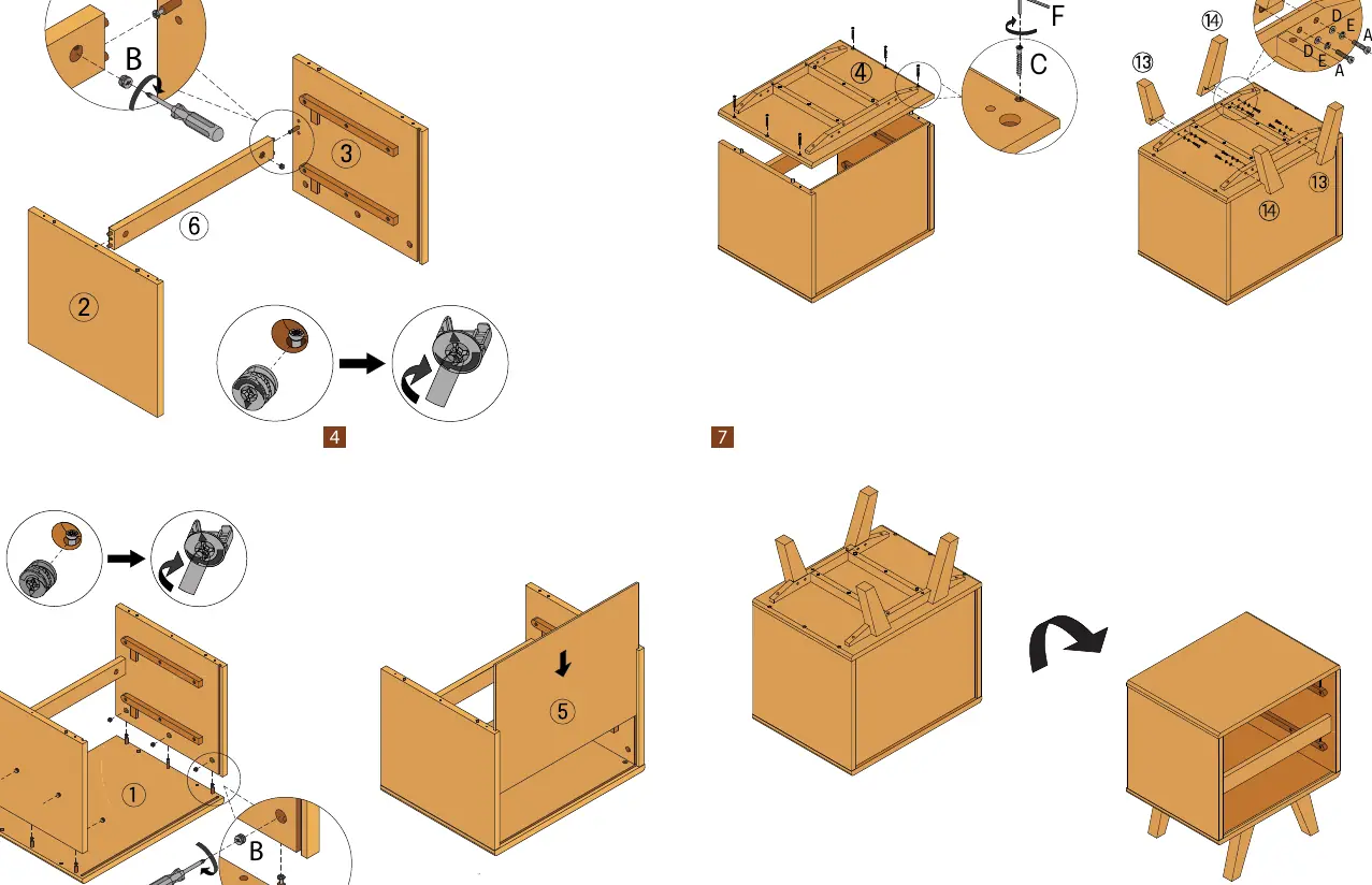 Assembly steps 2-7