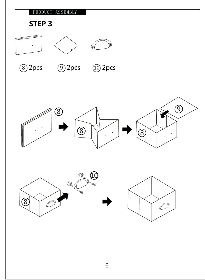 Step 3: Drawer assembly