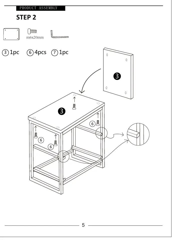 Step 2: Back panel attachment