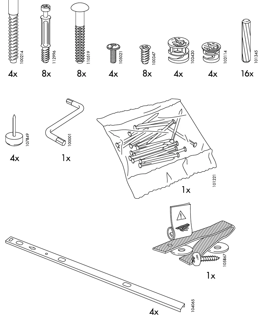 Hardware components list