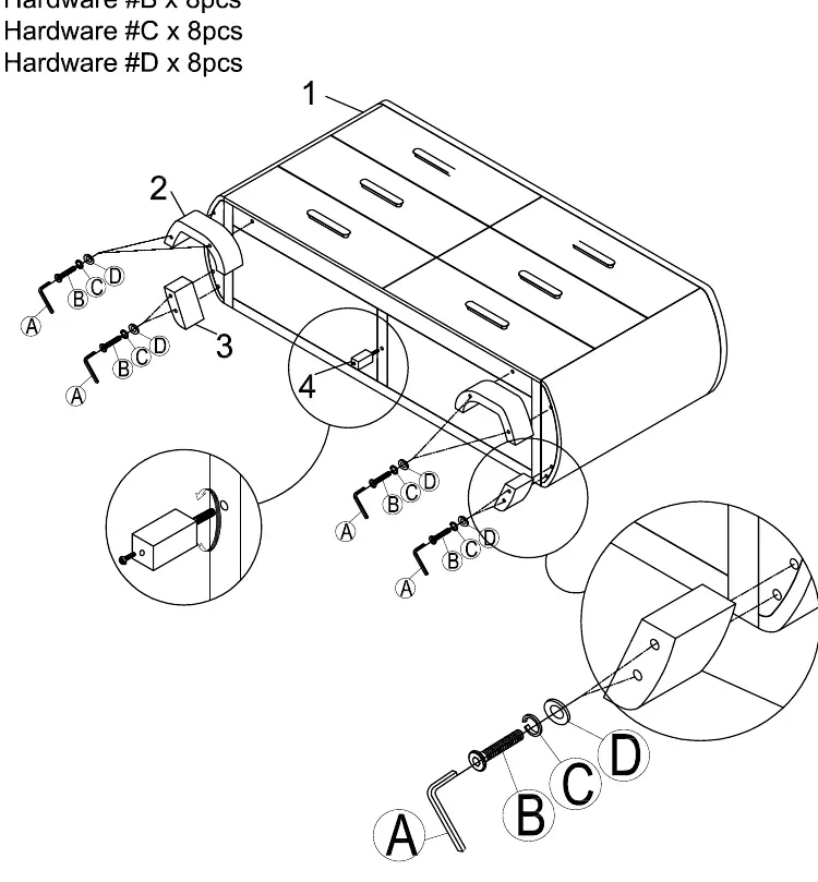 Dresser assembly step