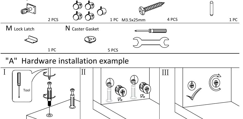 Hardware installation example.