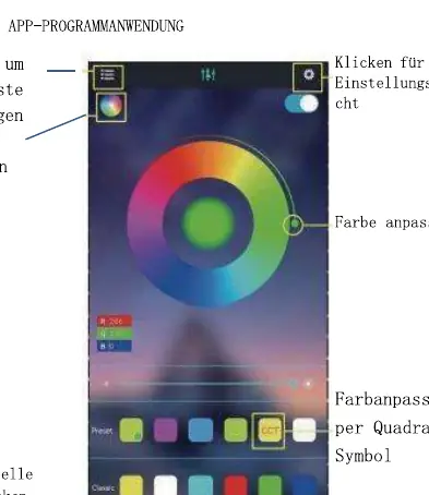App interface guide