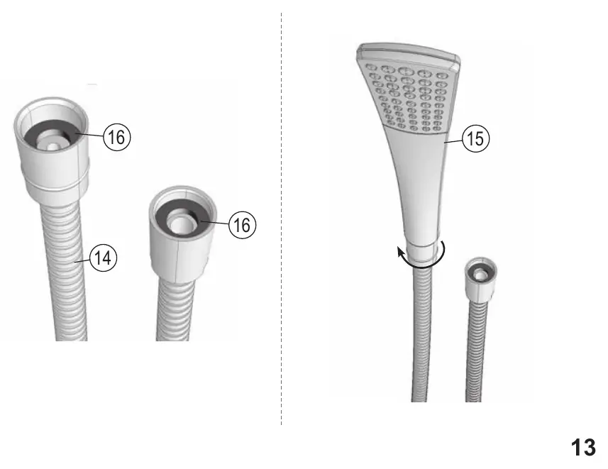 Shower hose and hand shower assembly