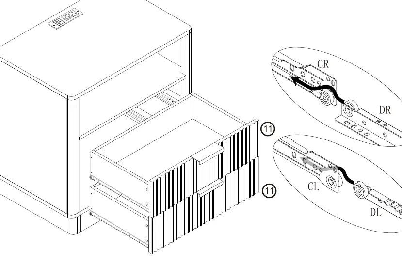 Final drawer insertion