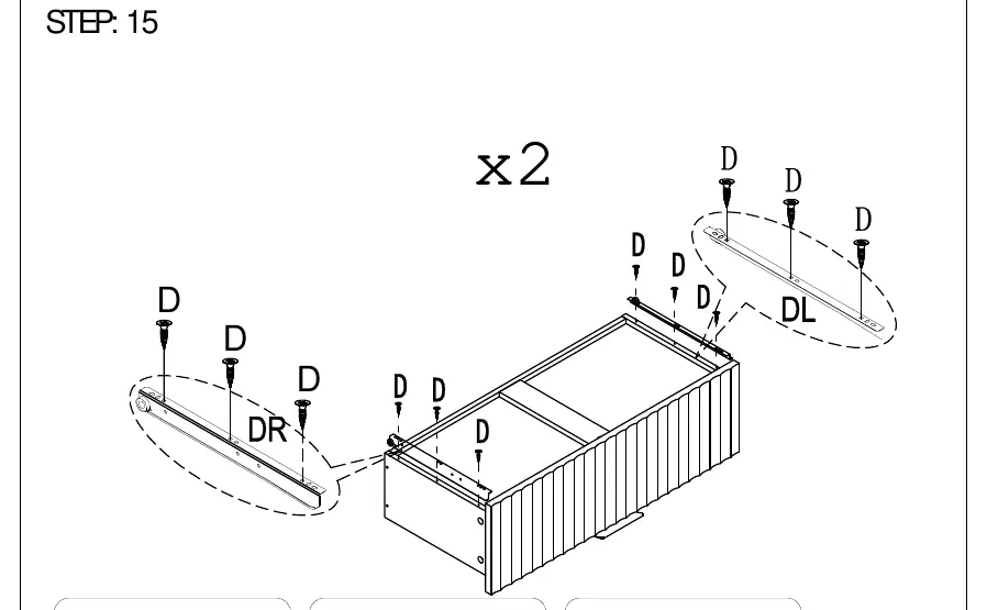 Step 16: Installing drawers.