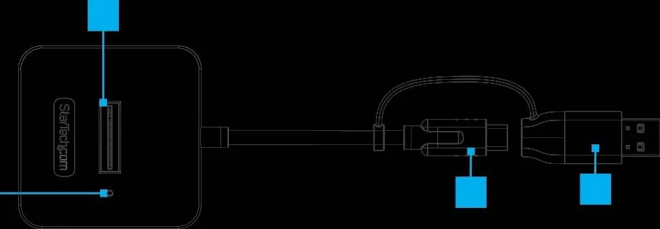 Diagram of the M.2 NVMe adapter components