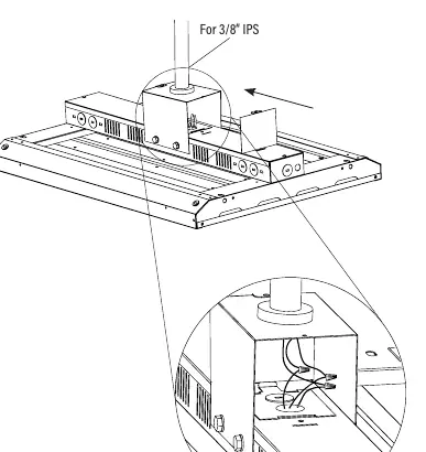 Pendent mount installation diagram.