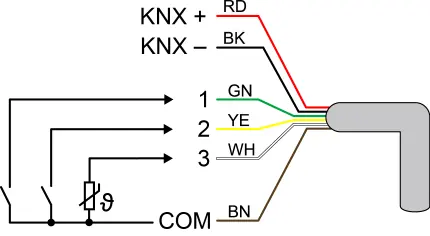 Connection assignment of control cable