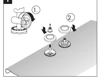 Starck/Steel/Uno series assembly steps 1-2