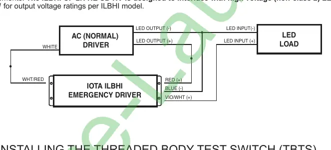 Wiring diagram for LED load and normal driver